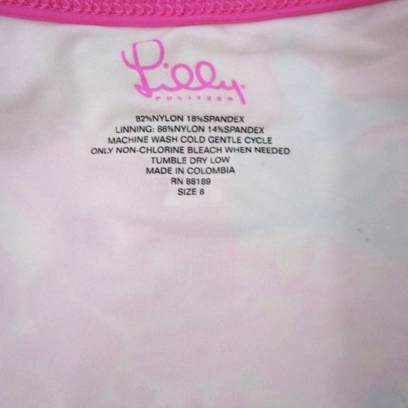 Patchwork Animal Floral Swimsuit One Piece Pink Giraffe Flamingo Lion - Picture 8 of 15